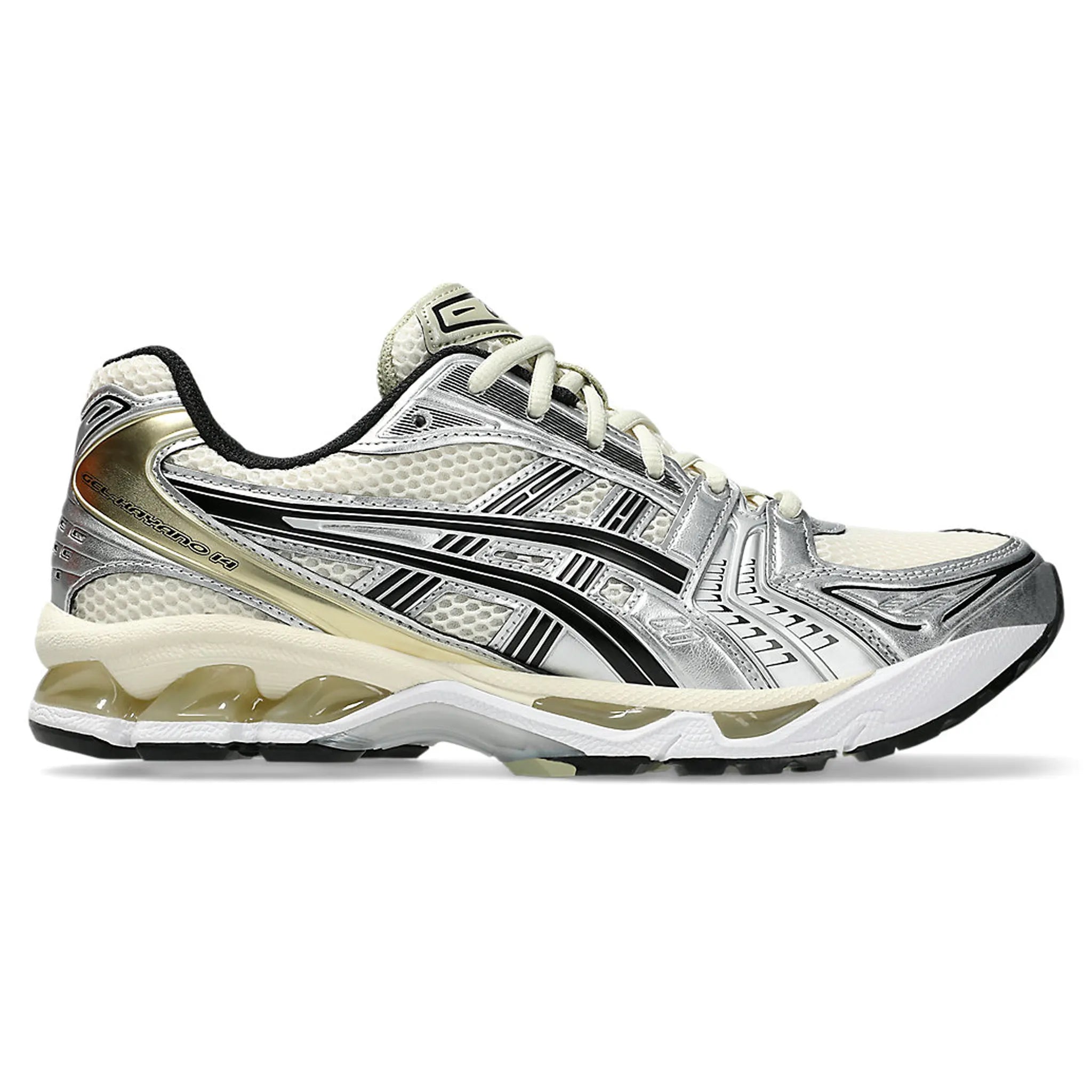 Side View of ASICS Gel-Kayano 14 Birch Pure Silver 1203A537-200